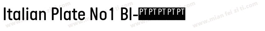Italian Plate No1 Bl字体转换